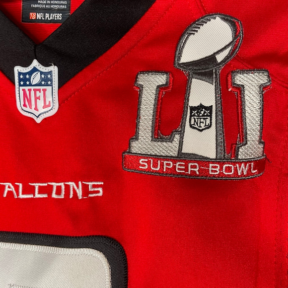 Nike NFL Atlanta Falcons Matt Ryan Super Bowl LI Jersey Women's Small Red - Picture 3 of 8